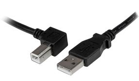 Кабель StarTech USBAB3ML USB 2.0 A male, USB 2.0 B angle, 3 м, черный цв.