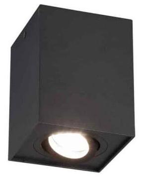 Lampa griesti Trio Biscuit 613000132, GU10, 1, melna krās. / melna krās., 9 x 9 cm
