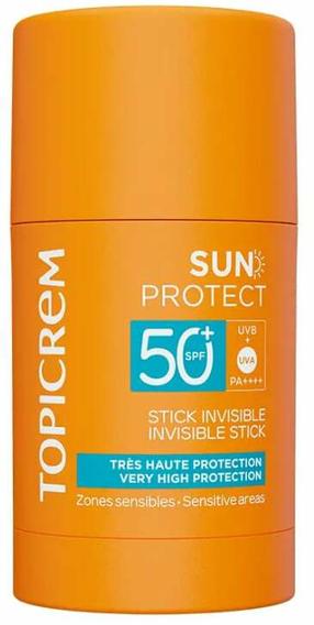 Līdzeklis iedeguma kopšanai sejai/lūpām Topicrem Sun Protect Invisible SPF50+, 15 g