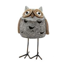 Sodo dekoracija "Pelėda" 36HY19A173, 30 cm x 26.5 cm x 47 cm, ruda sp./pilka sp./įvairių spalvų