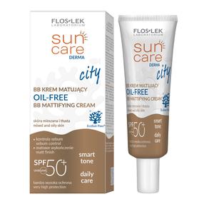 Крем для ухода за загаром для лица Floslek Sun Care City BB Mattifying Oil-Free SPF50+, 30 мл