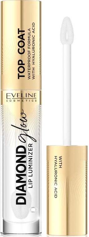 Lūpų blizgis Eveline Diamond Glow Lip Luminizer, 4.5 ml, 01 top coat transparent