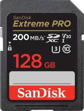 Atmiņas karte SanDisk Extreme Pro, 128 GB, 200 Mb/s - 90 Mb/s