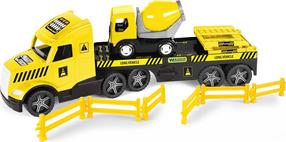 Rotaļu autovedējs Wader Magic Truck Technic 36461, dzeltena krās.