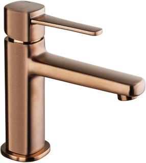 Смеситель для раковины Invena Glamour BU-02-014-V, медный цв.