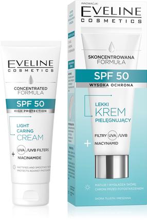 Sejas krēms Eveline Cosmetics Concentrated Formula Light Caring, 30 ml, SPF 50
