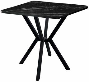 Valgomojo stalas Kalune Design Elma 70, juoda sp., 70 cm x 70 cm x 74 cm