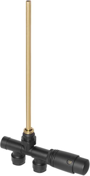 Jungiamasis ventilis Invena Douplex, kampinis/termostatinis, šildymo sistemoms, 1/2 colio - išorinis sriegis