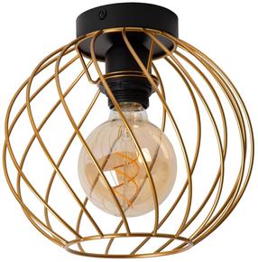 Lampa griesti Lucide Danza 21128/25/02, E27, 1 x 40 W, zelta krās. / melna krās.