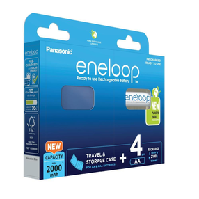 Įkraunamas elementas Panasonic Eneloop, AA, 2000 mAh, 4 vnt.