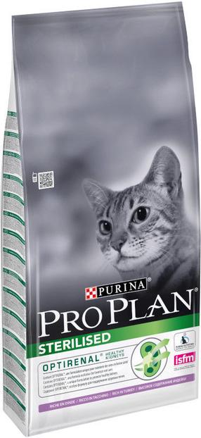 Sausas kačių maistas Purina Sterilised Renal, kalakutiena, 3 kg