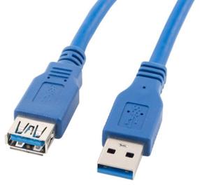 Vads Lanberg USB to USB USB 3.0 A male, USB 3.0 A female, 1.8 m, zila krās.