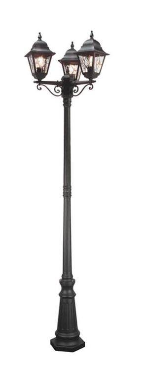 Pastatomas lauko šviestuvas Elstead Lighting Norfolk, 100W, E27, IP43, juoda sp., 60 cm x 227 cm
