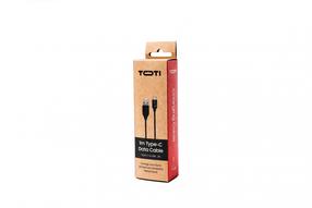 Vads Toti, 1 x USB Type C/1 x USB Type-A, 100 cm, melna krās.