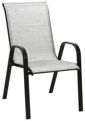 Lauko kėdė Home4you Dublin, pilka sp., 73 cm x 55.5 cm x 93 cm