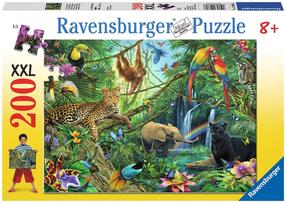 Dėlionė Ravensburger Animals in the Jungle 126606, 49 cm x 36 cm, 200 vnt., įvairių spalvų