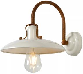 Šviestuvas sieninis Lucide Romer 30276/01/38, E27, 1 x 60 W, kreminė sp. / ruda sp.