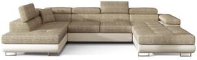 Kampinė sofa Rodrigo Berlin 03, Soft 33, šviesiai ruda sp., kairinė, 202 x 345 cm x 90 cm