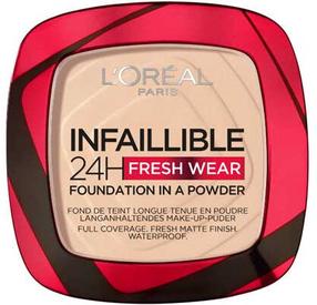 Kompaktinė pudra L’Oréal Paris Infallible 24H Fresh Wear, 20 ivory, 9 g
