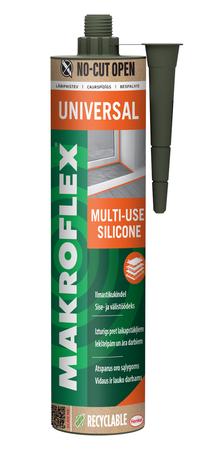 Statybinis hermetikas Makroflex Universal Silicone, 0.28 l, skaidri sp.