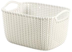 Krepšelis, daiktų saugojimo Curver Knit, 8 l, balta sp., 30 x 22 x 17 cm
