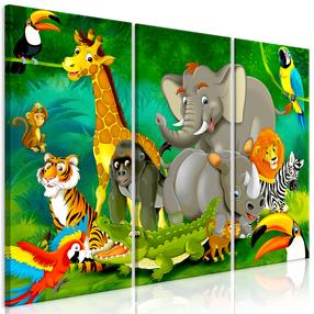 Reprodukcija Artgeist Colourful Safari KR33, 90 cm x 60 cm