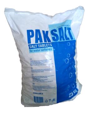Sāls ūdens mīkstināšanas filtriem, tabletes Paksalt, 25 kg