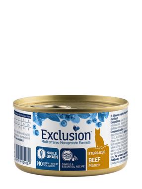 Šlapias kačių maistas Exclusion Mediterraneo, jautiena, 0.085 kg
