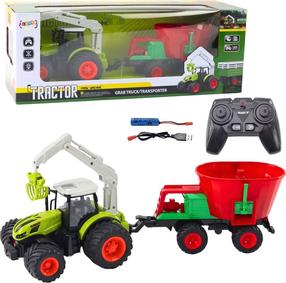 Rc traktorius Lean Toys Farm Machine, 1:24, įvairių spalvų