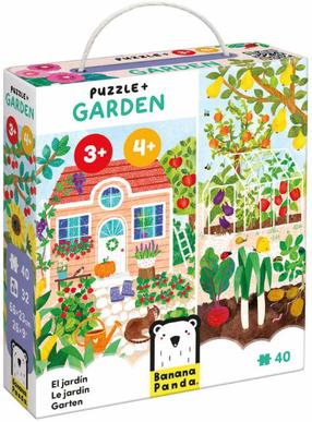 Puzle Bananapanda Garden, 23 cm x 66 cm, 40 gab., daudzkrāsaina
