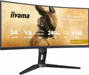 Monitors Iiyama G-Master, GCB3486WQSCP-B1, VA, 240 Hz, UWQHD, 34"