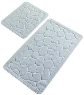 Vonios kilimėlių rinkinys Foutastic Lino 359CHL1546, mėlyna sp., 100 cm x 60 cm