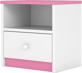Naktinis staliukas Kocot Kids Babydreams, balta sp./rožinė sp., 40.5 cm x 39.5 cm x 30.5 cm