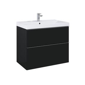 Vonios spintelė po praustuvu Elita Look 80 2DR, matinė juoda sp., 44.9 cm x 80 cm x 63.5 cm