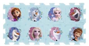 Kilimėlis kūdikiams - dėlionė EcoToys Frozen, 30 cm x 30 cm, 8 vnt, žydra sp.