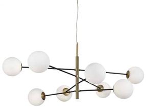 Šviestuvas kabinamas AZzardo Oviedo AZ4423, G9, 8 x 5 W, balta sp. / aukso sp., 120 x 120 cm