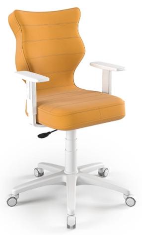 Vaikiška darbo kėdė Duo VT35 Size 6, 40 x 42.5 x 89.5 - 102.5 cm, balta sp./geltona sp.