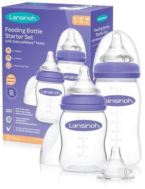 Buteliukų rinkinys Lansinoh Natural Wave Starter Set, 0 mėn., skaidri sp.