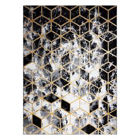Ковровая дорожка Hakano Mosse Hexagon, золотой цв./черный цв./серый цв., 250 см x 60 см
