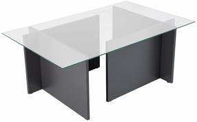 Kavos staliukas Nordure Vetrino, pilka sp., 65 cm x 105 cm x 40 cm