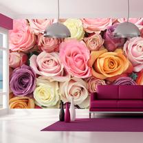Fototapetas Artgeist Pastel Roses F4TNT0518, 270 cm x 450 cm