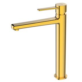Смеситель для раковины Invena Glamour BU-02-W09-V, золотой цв.