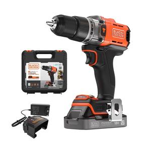 Bezvadu triecienurbjmašīna ar bateriju Black & Decker BCD383D1XK-QW, 18 V, 2 Ah