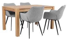 Valgomojo komplektas Home4you K840295, pilkas/rudas