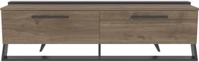 TV staliukas Kalune Design Astrid, juoda sp./riešuto sp., 36.6 cm x 163.8 cm x 46.8 cm