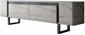 Televizoriaus spintelė Kalune Design Yildiz, juoda sp./travertine sp., 30 cm x 180 cm x 50 cm