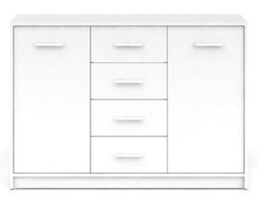 Komoda Nepo Plus 8747195, balta sp., 84 cm x 118.5 cm x 34 cm