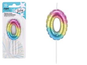 Свеча на день рождения Ravi Jelly 0, многоцветный, 16 см