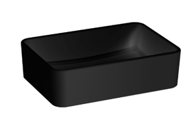 Vonios praustuvas Jika Cubito Pure, keramika, 50 cm x 35 cm x 15 cm, juoda sp.