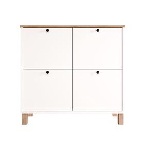 Apavu skapis Kalune Design Nord ND1-SW, ozola krās./balts krās., 90 cm x 35 cm x 85.2 cm